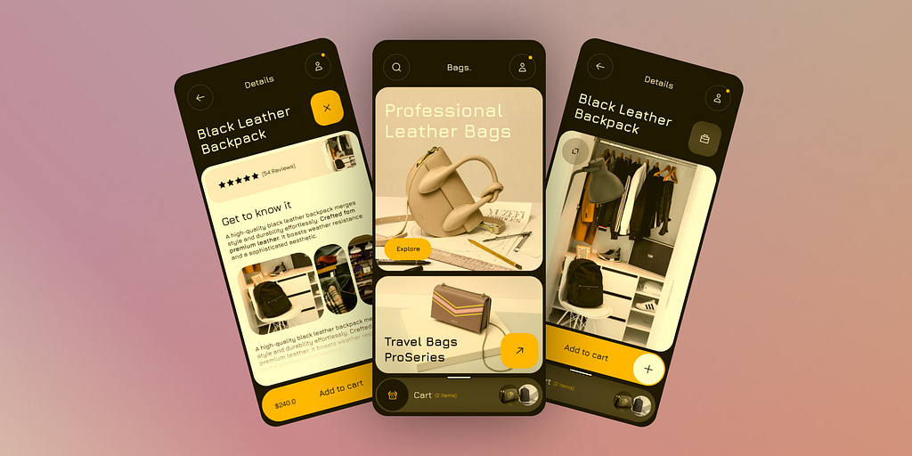 E-Commer UI Bag UI kit