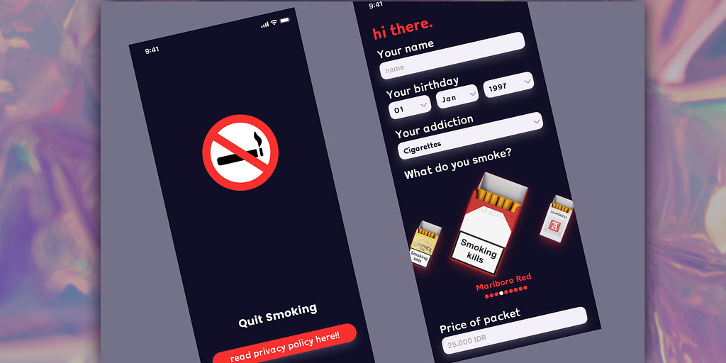 Stop Smoking App UI
